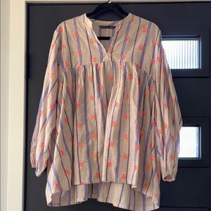 Striped Floral Women's Tunic